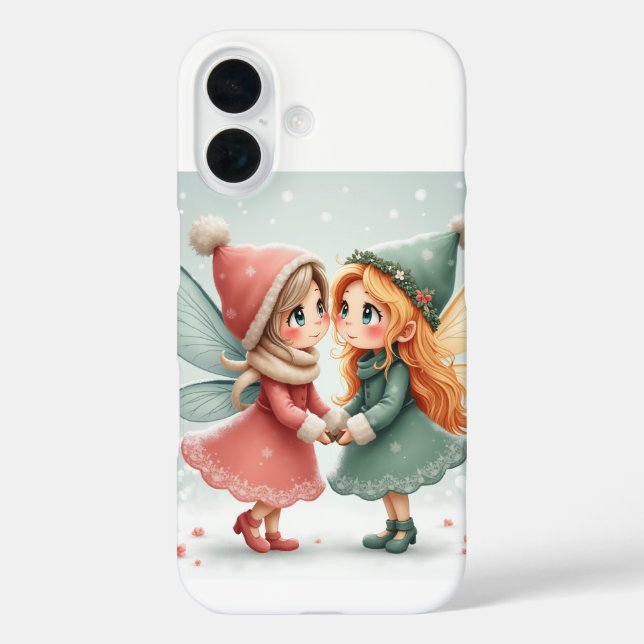The winter fairy of a pair iPhone 16 Cases (Back)