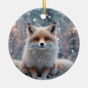 The Winter Fox Ceramic Ornament