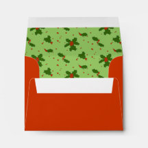 The Winter: Happy Holly Days Pattern A2 Note Card