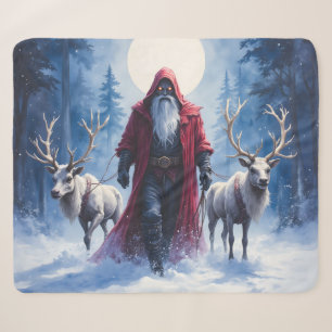 The Winter King Arrives. Sherpa Blanket