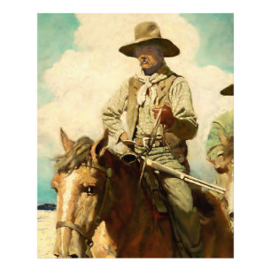 The Wiry Marshall Western Art by NC Wyeth Photo Print