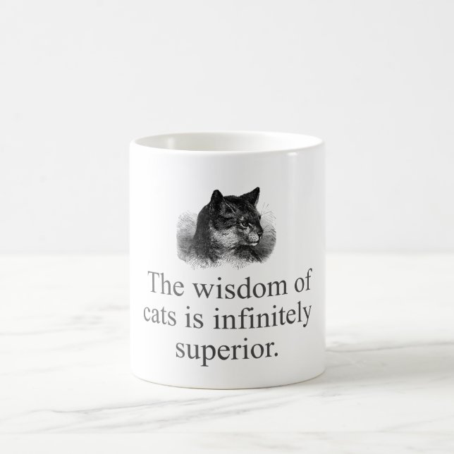 The Wisdom Of Cats  Coffee Mug (Center)
