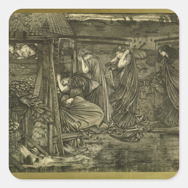 The Wise and Foolish Virgins Square Sticker (Front)