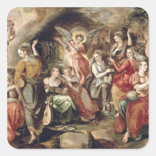 The Wise and the Foolish Virgins Square Sticker