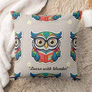 "The Wise Bookworm" Cushion