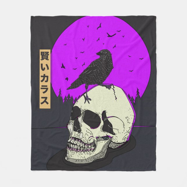 The Wise Crow Fleece Blanket (Front)
