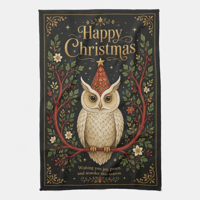 The Wise Messenger’s Yuletide Bloom Tea Towel (Vertical)