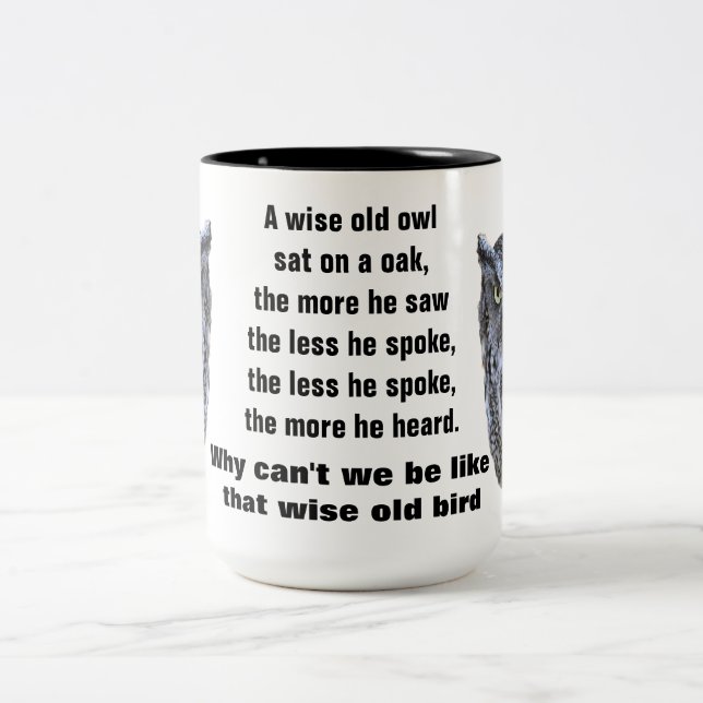 THE WISE OLD OWL mug (Center)