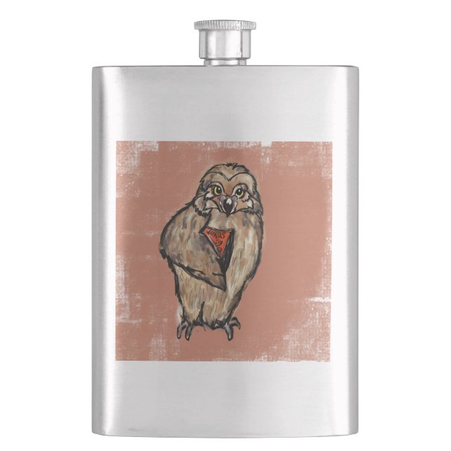 THE WISE OWLS HIP FLASK (Front)