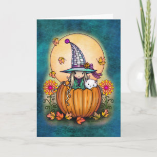 The Witch and Luna Halloween Art Card