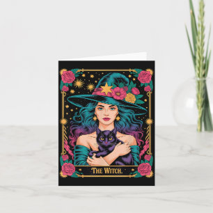 The Witch Card Halloween Gothic Witchy Vibes Black