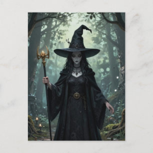 The witch in the forest postcard