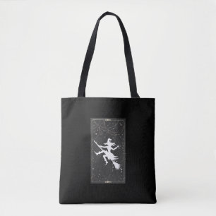 The Witch Mama Riding Broom Tarot Tote Bag