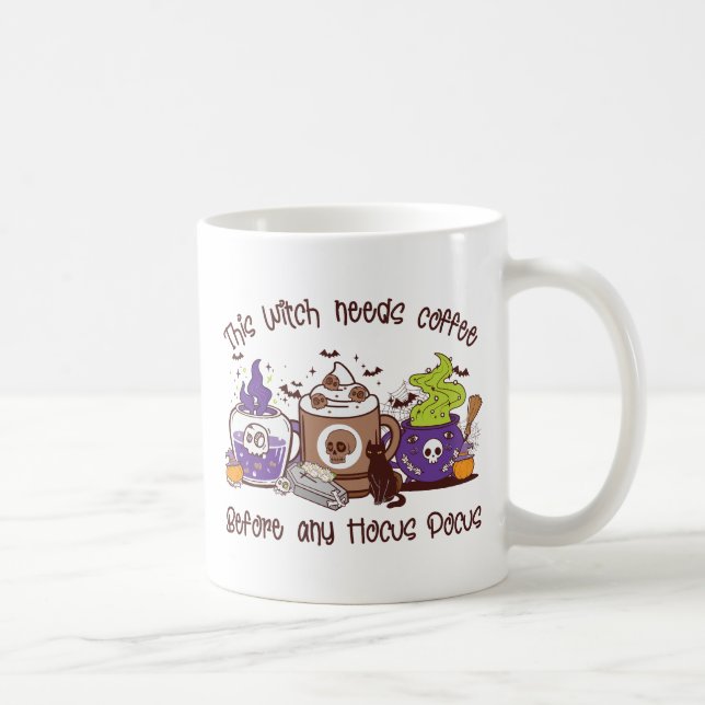 The Witch Needs Coffee - Coffee Lover Mug (Right)