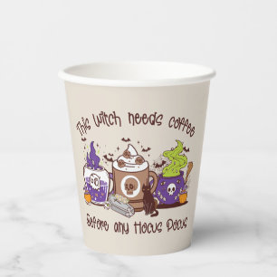 The Witch Needs Coffee - Coffee Lover Paper Cups