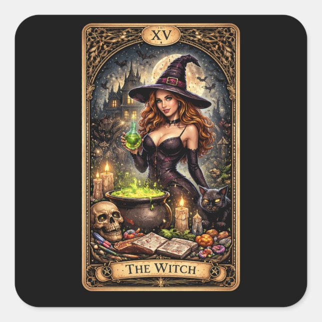 The Witch’s Brew Square Sticker (Front)
