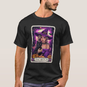 The Witch Tarot Card Halloween Gothic Witchy Vibes T-Shirt