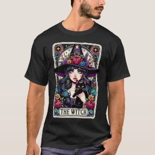 The Witch Tarot Card Halloween Gothic Witchy Vibes T-Shirt