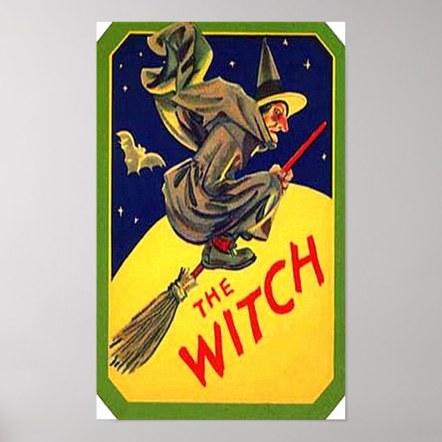 The Witch Vintage Halloween Poster (Front)