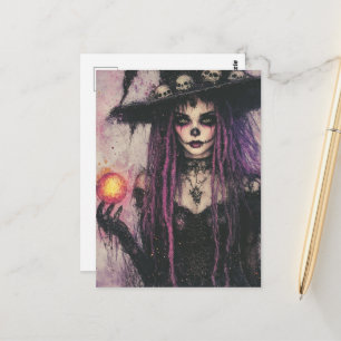 The Witch With Magick in her Hand Postcard