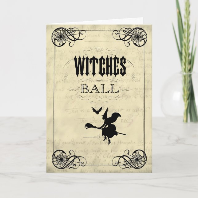 The Witches Ball Halloween Card (Front)