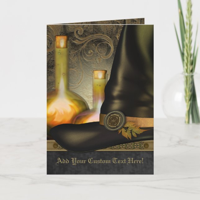The Witches Hat Custom Greetings Card (Front)