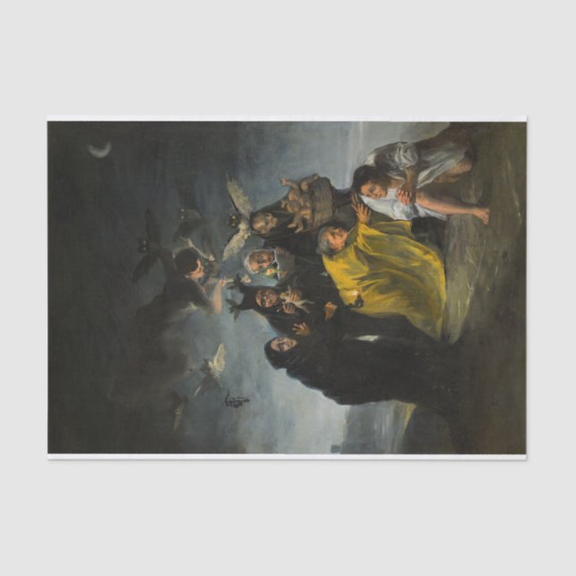 The Witches' Sabbath, Las Brujas by Francisco Goya Tissue Paper (Front)