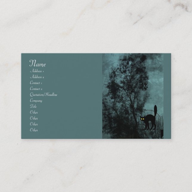 The Witch's Cat Business Card (Front)
