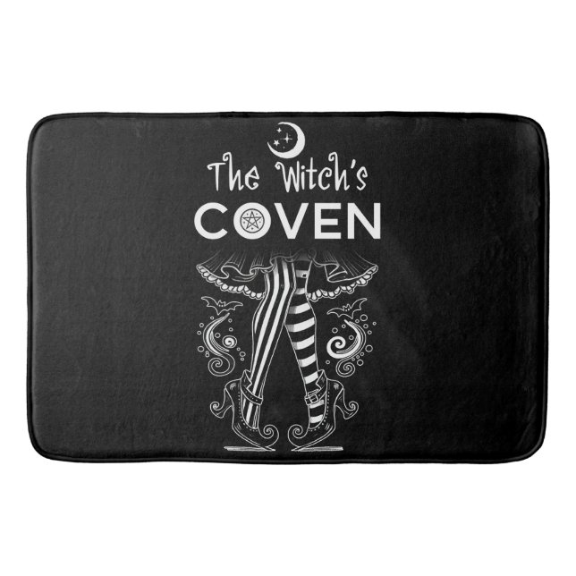 The Witch's Coven Witch Legs Halloween Bath Mat (Front)