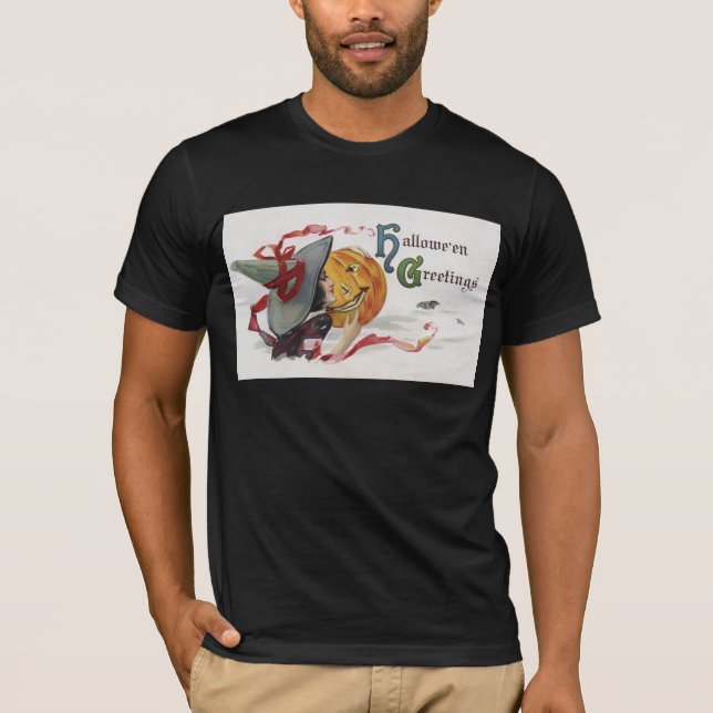The Witch's Kiss: a Jack o Lantern on Halloween T-Shirt (Front)