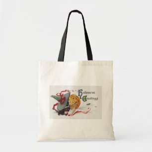 The Witch's Kiss: a Jack o Lantern on Halloween Tote Bag