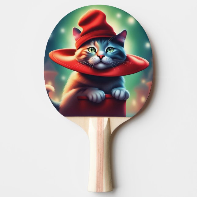 the wizard cat ping pong paddle (Front)