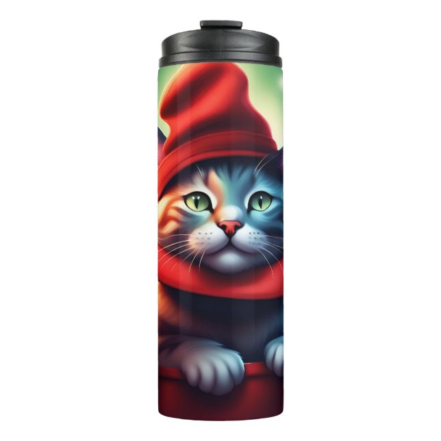 the wizard cat thermal tumbler (Front)