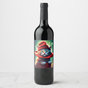 the wizard cat wine label