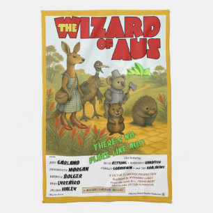 The Wizard of Aus Movie Parody Tea Towel