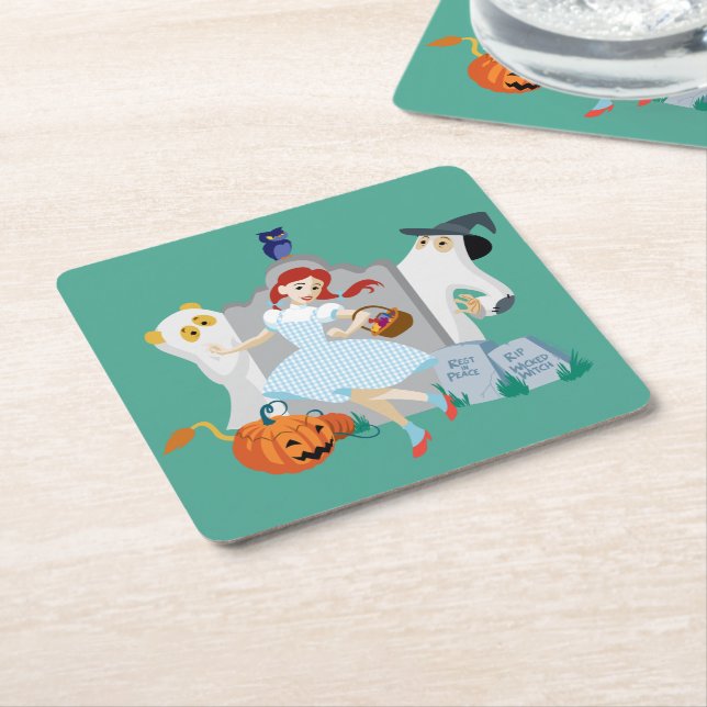 The Wizard Of Oz™ | Dorothy Halloween Happy Dance Square Paper Coaster (Angled)