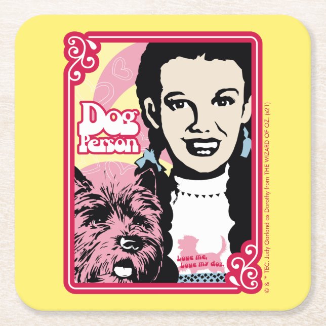 The Wizard Of Oz™ | Dorothy™ & Toto™ - Dog Person Square Paper Coaster (Front)