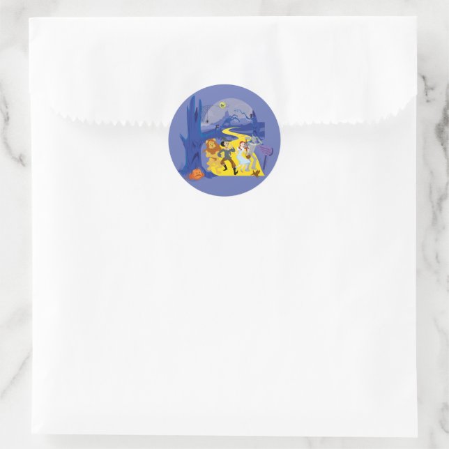The Wizard Of Oz™ | Halloween Haunted Forest Classic Round Sticker (Bag)