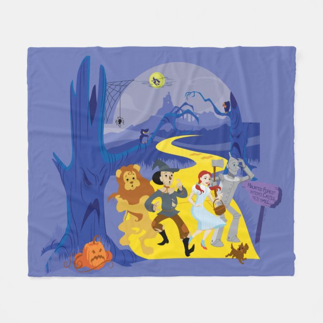 The Wizard Of Oz™ | Halloween Haunted Forest Fleece Blanket (Front (Horizontal))