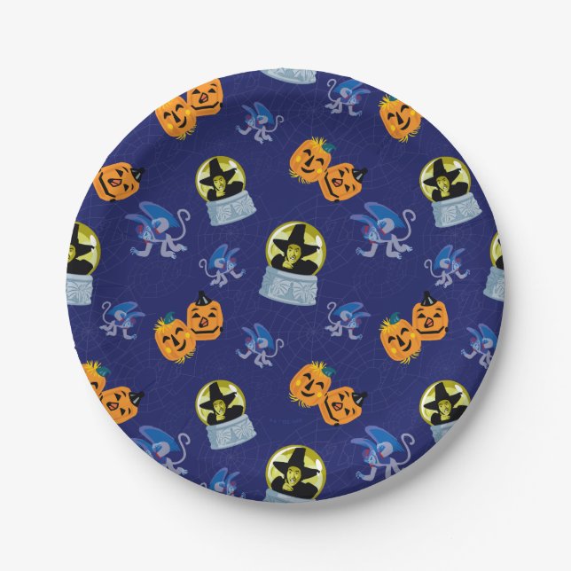 The Wizard Of Oz™ | Halloween Wicked Witch Pattern Paper Plate (Front)
