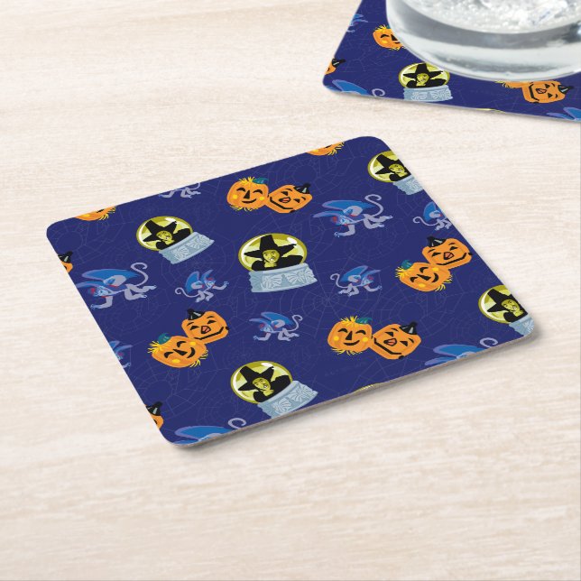 The Wizard Of Oz™ | Halloween Wicked Witch Pattern Square Paper Coaster (Angled)