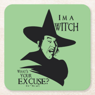 The Wizard Of Oz™ I'm A Witch Square Paper Coaster