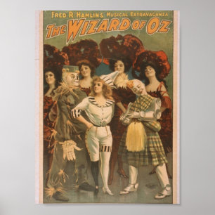 The Wizard of Oz Retro Theatre Poster