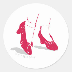 The Wizard Of Oz™   Ruby Slippers™ Pattern Classic Round Sticker