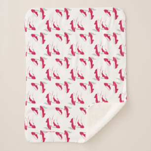 The Wizard Of Oz™   Ruby Slippers™ Pattern Sherpa Blanket
