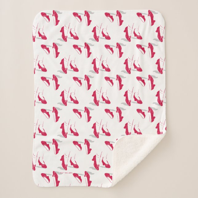 The Wizard Of Oz™ | Ruby Slippers™ Pattern Sherpa Blanket (Front)