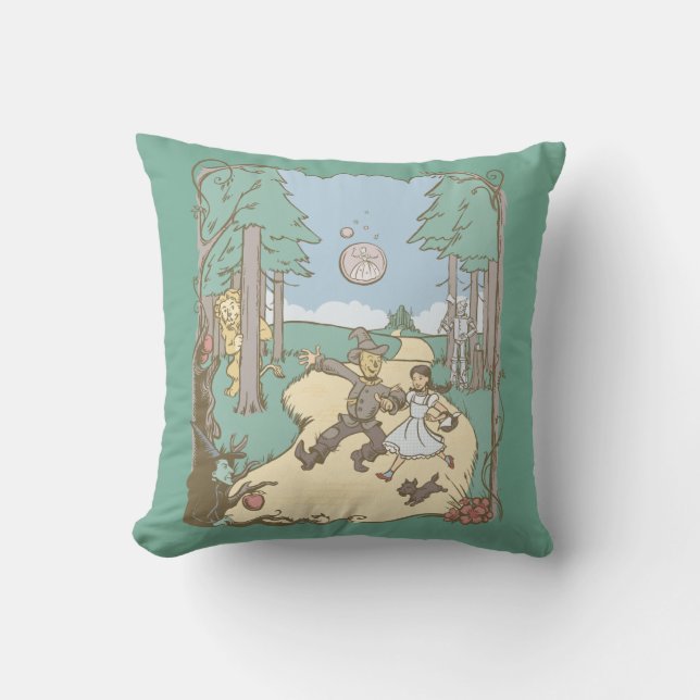 The Wizard Of Oz™ | Storybook Yellow Brick Road Cushion (Front)