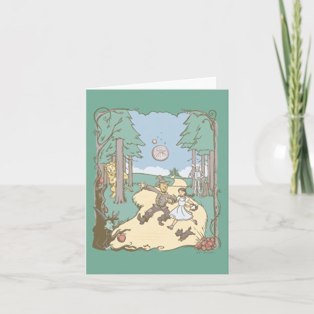 The Wizard Of Oz™ | Storybook Yellow Brick Road Note Card (Front)