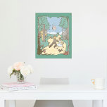 The Wizard Of Oz™ | Storybook Yellow Brick Road Poster<br><div class="desc">Check out this cute storybook illustration of Scarecrow™ and Dorothy™ skipping along the yellow brick road,  with Glinda the Good Witch™ floating above,  Cowardly Lion™ and Tin Man™ in the woods,  and the Wicked Witch™ in the foreground.</div>