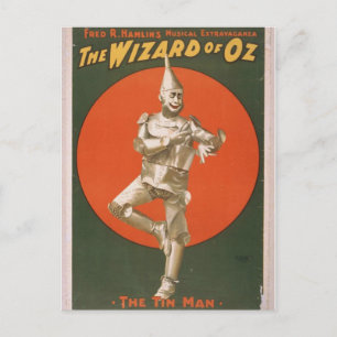 The Wizard of Oz, 'The Tin Man' Retro Theatre Postcard